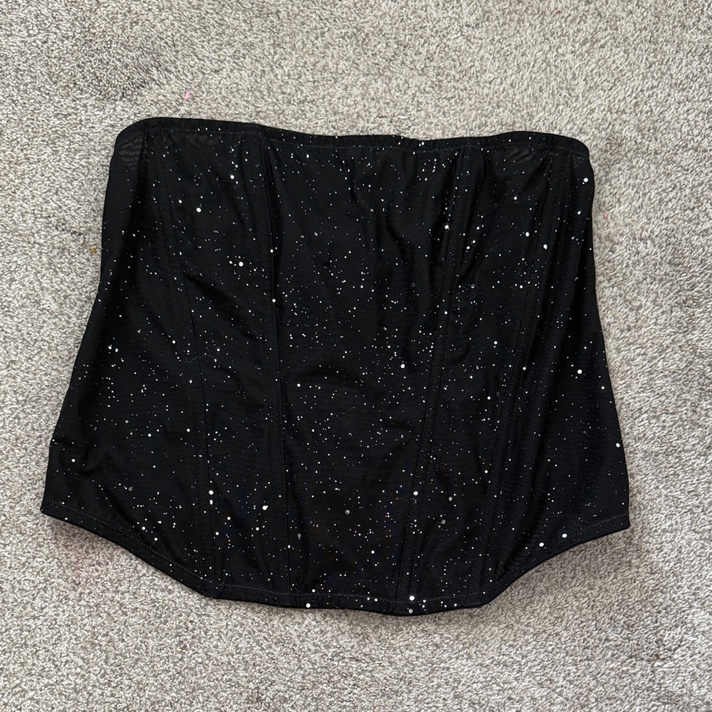 Auden Black Strapless Top